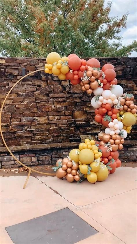 fall color balloon arch|ready made balloon arches.